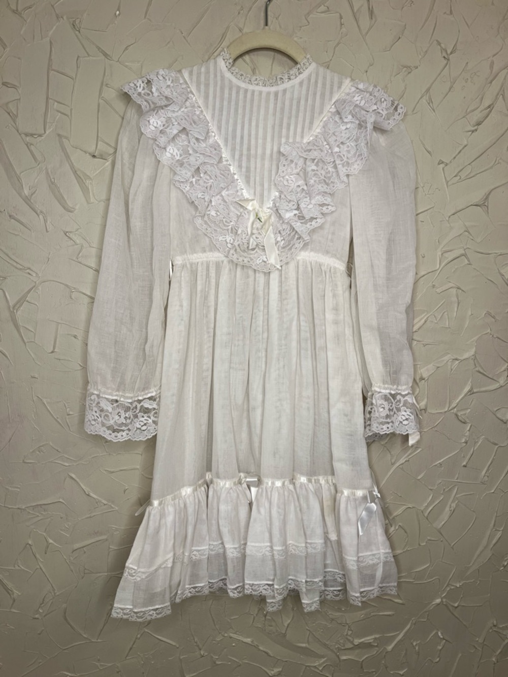 Vintage 70s Girls Gunne Sax Style Dress Size 10 Prairie Youngland